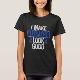 Alopezie sieht gut Haare verlieren Blauer Schleim T-Shirt