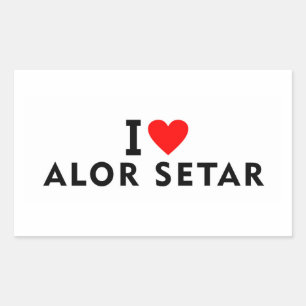 Alor Setar Malaysia Liebesstadt Herz wie Reisen Rechteckiger Aufkleber