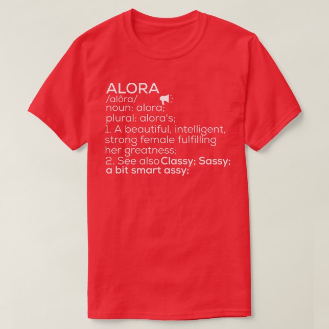 Alora Name Alora Definition Alora Weibliche Bezeic T-Shirt (Design vorne)