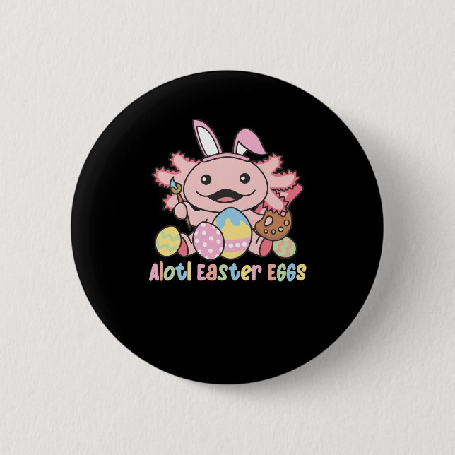 Alotl Ostereier Axolotl Ostern mit Puppe Button (Vorderseite)