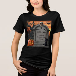 "Alotta B. Lood" Halloween Headstone Spaß Tri-Blend Shirt