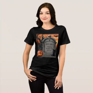 "Alotta B. Lood" Halloween Headstone Spaß Tri-Blend Shirt