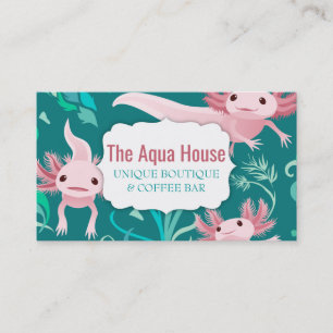 Alotta Pink Axolotts auf Aquamariner Visitenkarte
