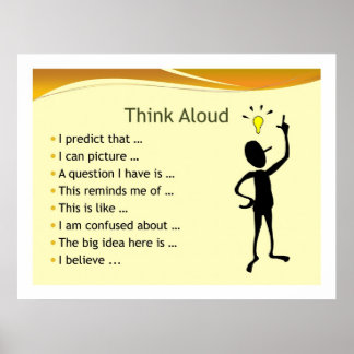 Aloud denken poster