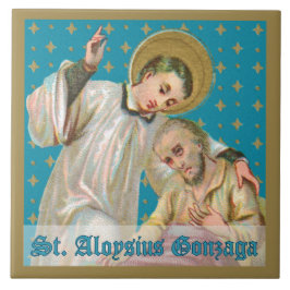 Aloysius Gonzaga & Plague Victim (M 006) Fliese