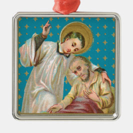Aloysius Gonzaga & Plague Victim (M 006) Ornament Aus Metall