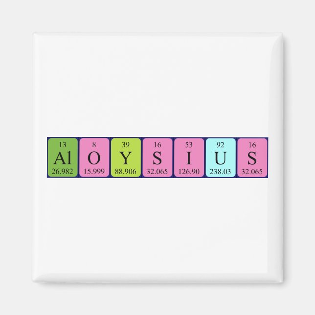Aloysius periodic table name magnet (Vorne)