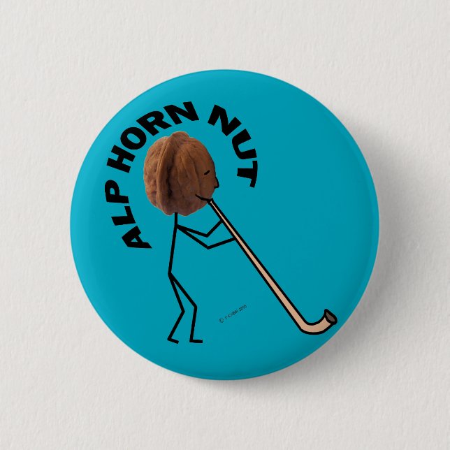 Alp Horn Nut Button (Vorderseite)