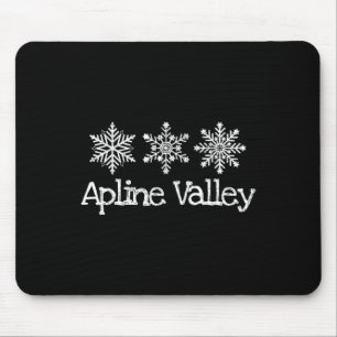 Alp Tal Skifahren Ski Ski Skifahren Snowflakes Mousepad