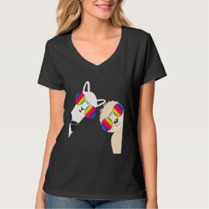 Alpaca Animal Friend Beste Freundin Rainbow Llama T-Shirt