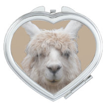 Alpaca aus Peru Anpassbarer Compact Mirror