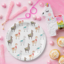 Alpaca Baby Shower | Watercolor Llama Kids Party