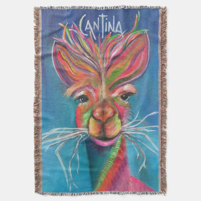 Alpaca-Baumwollwurzel Decke (Vorderseite Vertikal)