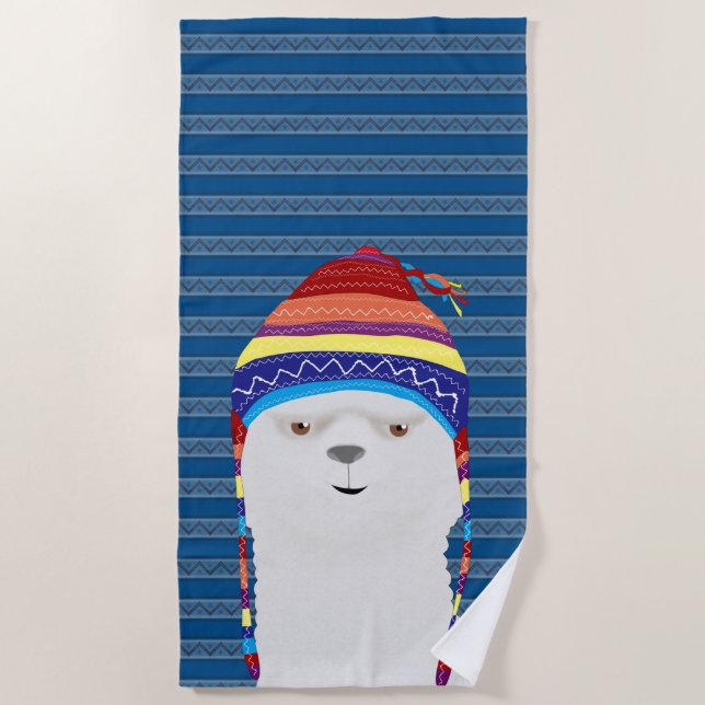 Alpaca Beach Towel Strandtuch (Vorderseite)