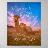 Alpaca Bible Verse Zeichne in der Nähe von Gottesp