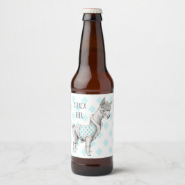 Alpaca-Bierflasche-Etikett (4" x 3,5") Bierflaschenetikett