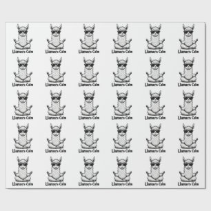 Alpaca Bleibe Calm Llamaste Lama Yoga Funny Geschenkpapier
