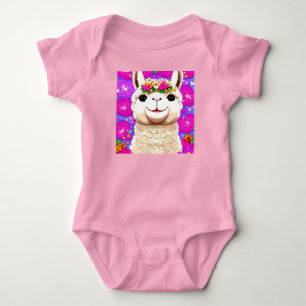 Alpaca-Blume Baby Strampler