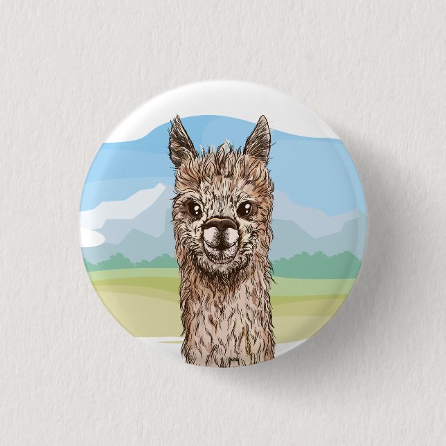 Alpaca Button (Vorderseite)