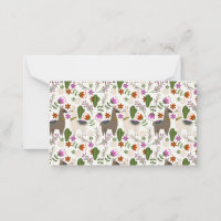 Alpaca Cactus floral Pattern Animal Lover