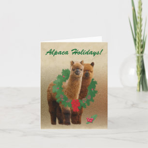 Alpaca Christmas Cards Feiertagskarte