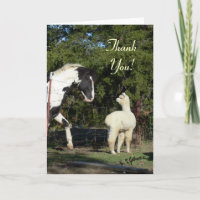 Alpaca Dankeschön Karte