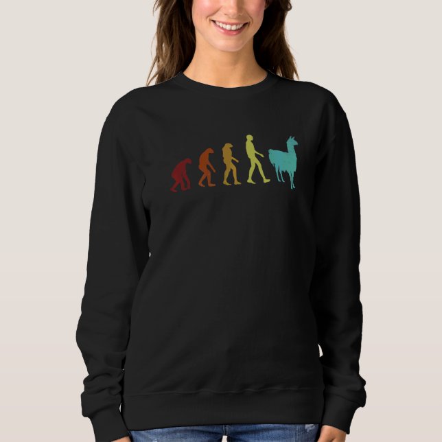 Alpaca Evolution Guanaco Llama Vicuna Züchter Alpa Sweatshirt (Vorderseite)
