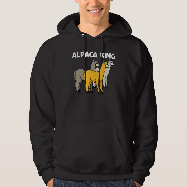 Alpaca For Men Dad Camelid Mammal Animal Hoodie (Vorderseite)