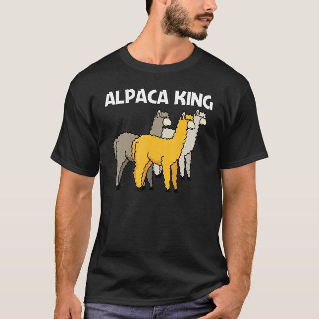 Alpaca For Men Dad Camelid Mammal Animal T-Shirt (Vorderseite)