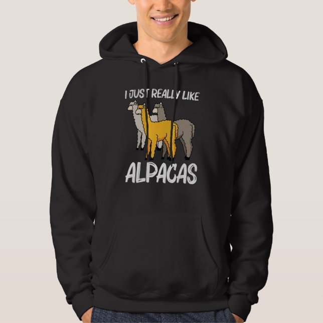 Alpaca For Men Women Camelid Mammal Animal  1 Hoodie (Vorderseite)