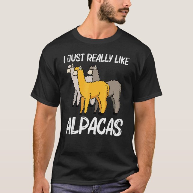 Alpaca For Men Women Camelid Mammal Animal  1 T-Shirt (Vorderseite)