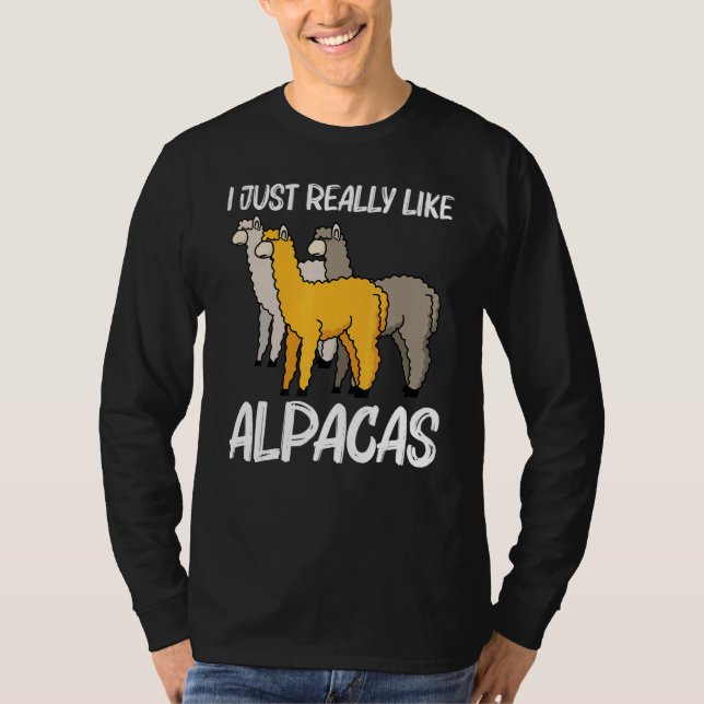 Alpaca For Men Women Camelid Mammal Animal  1 T-Shirt (Vorderseite)