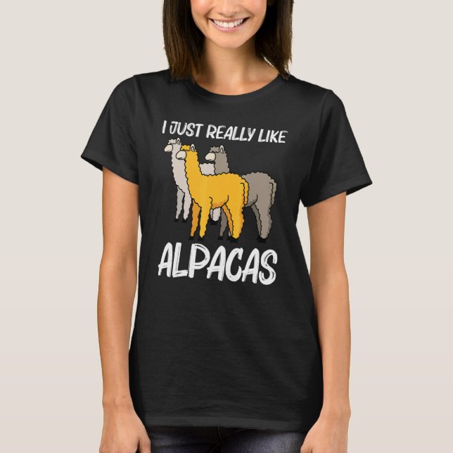 Alpaca For Men Women Camelid Mammal Animal  1 T-Shirt (Vorderseite)