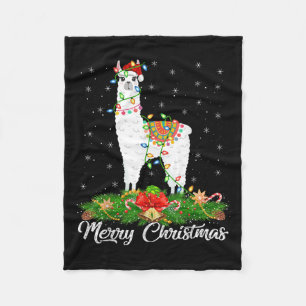 Alpaca Frische Pasta machen Weihnachtsmannmütze Al Fleecedecke