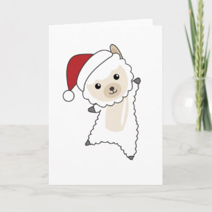 Alpaca Frohe Weihnachten Wintertiere Alpacas Karte