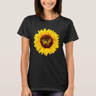 Alpaca für Frauen Männer Vicuna Llama Sonnenblume T-Shirt