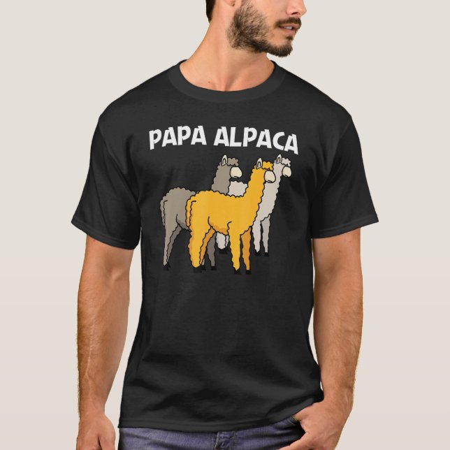 Alpaca für Männer Vater Camelid Mammal Animal T-Shirt (Vorderseite)