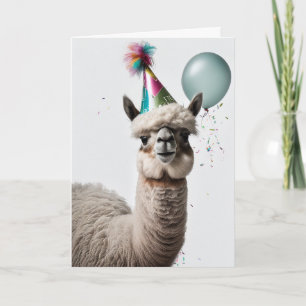 Alpaca Geburtstagsparty Grußkarte Karte