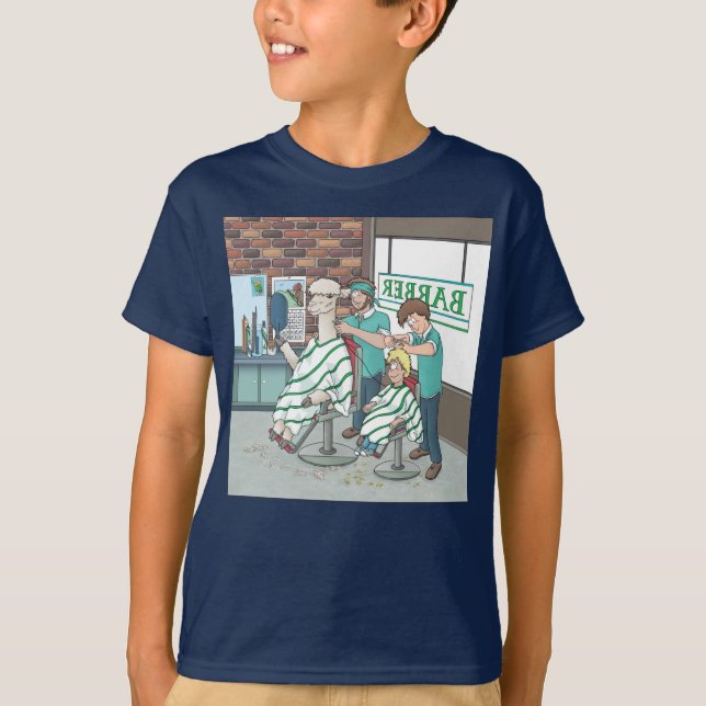 Alpaca-Haarschnitt T-Shirt (Vorderseite)