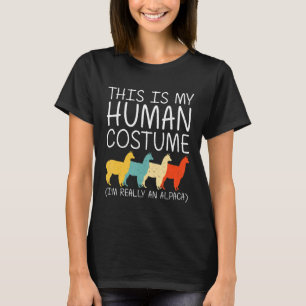 Alpaca Halloween menschliche Kostüm Vicuna Llama E T-Shirt