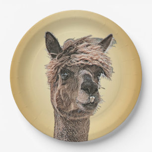 Alpaca Hello - Paper Plate Pappteller