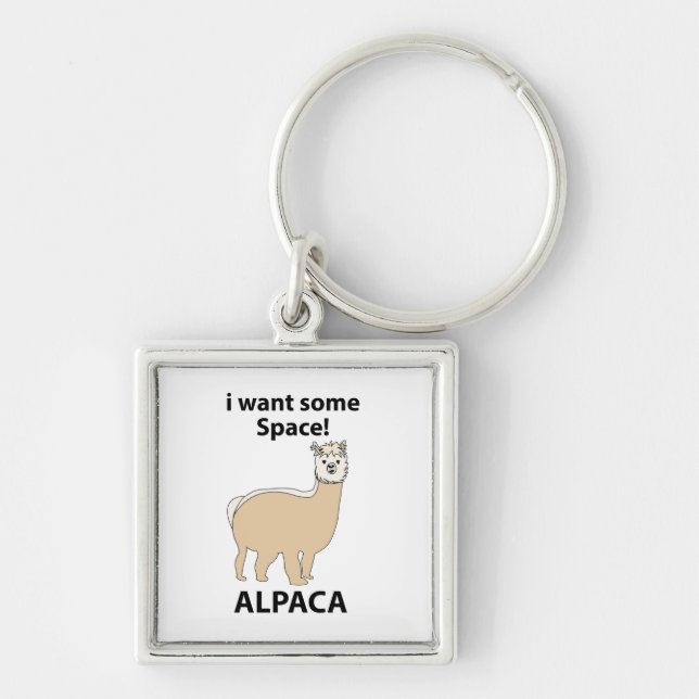 Alpaca Ich Wollte etwas Raum Funny Alpaca Schlüsselanhänger (Vorne)