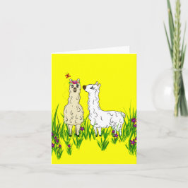 Alpaca im Bereich der Blume Karte