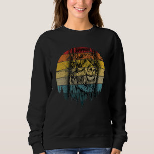 Alpaca Kinder Männer Frauen Mädchen Vintag Retro L Sweatshirt