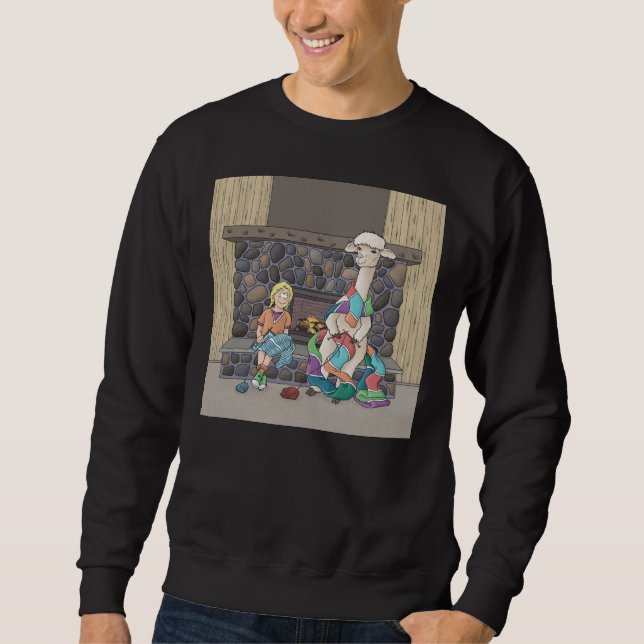 Alpaca Knitting Sweatshirt (Vorderseite)