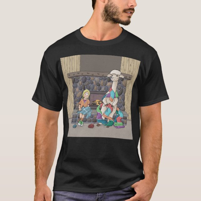 Alpaca Knitting T-Shirt (Vorderseite)