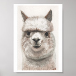 Alpaca Lächeln Kunstdrucke bereit für die Framing Poster