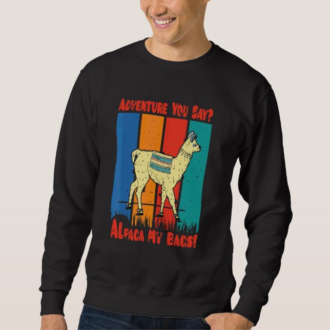 Alpaca Lama Adventure Sweatshirt (Vorderseite)