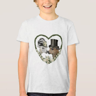 Alpaca Lama Brie and Groom Wedding Gift _1 Tri-Blend Shirt