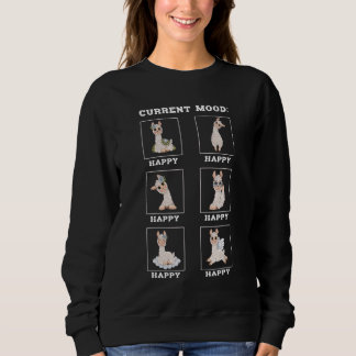Alpaca Lama Fans der aktuellen Stimmung immer glüc Sweatshirt